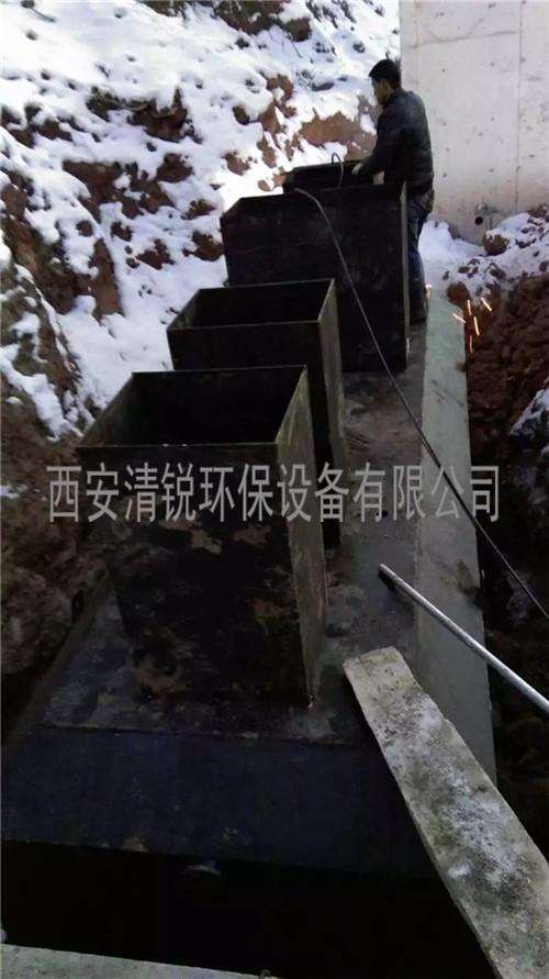 甘肅省蓮花臺(tái)火車(chē)站污水處理施工現(xiàn)場(chǎng)